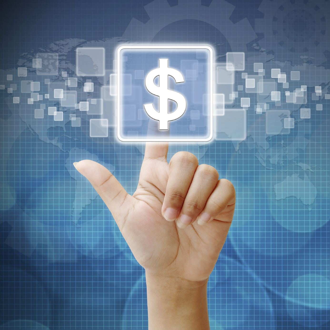 dollar sign and hand