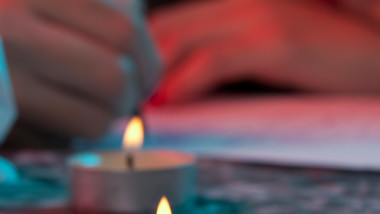 journaling with candles