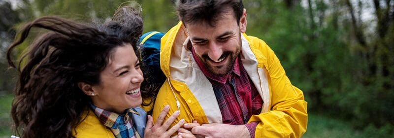 Neurodivergent nature therapy represented by a couple walking in nature